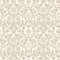 Tulip Garden Wallpaper in Stone and Natural on Rich Cream