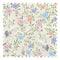 Unison Fabric in Pastels on Cream