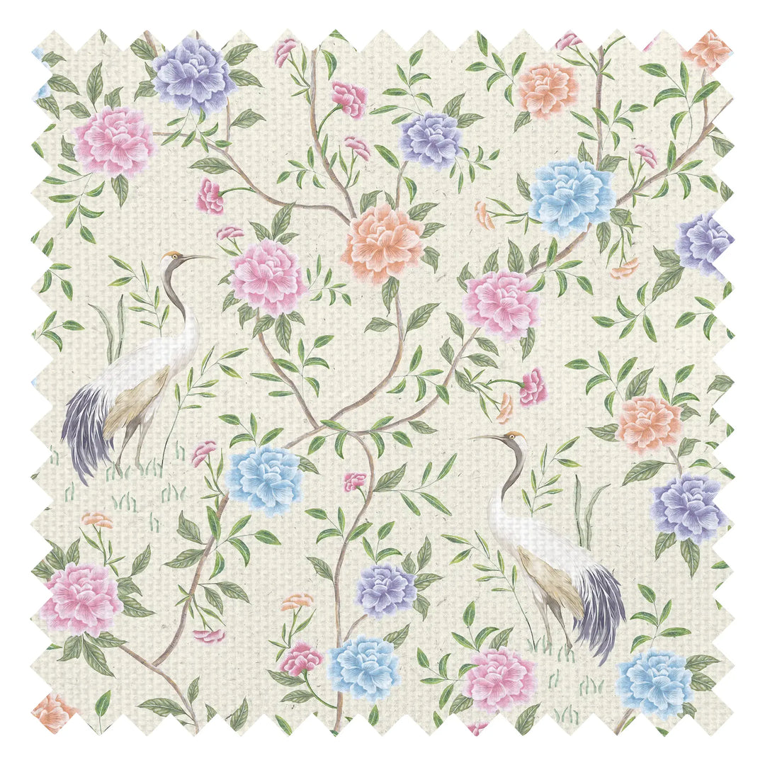 Unison Fabric in Pastels on Cream