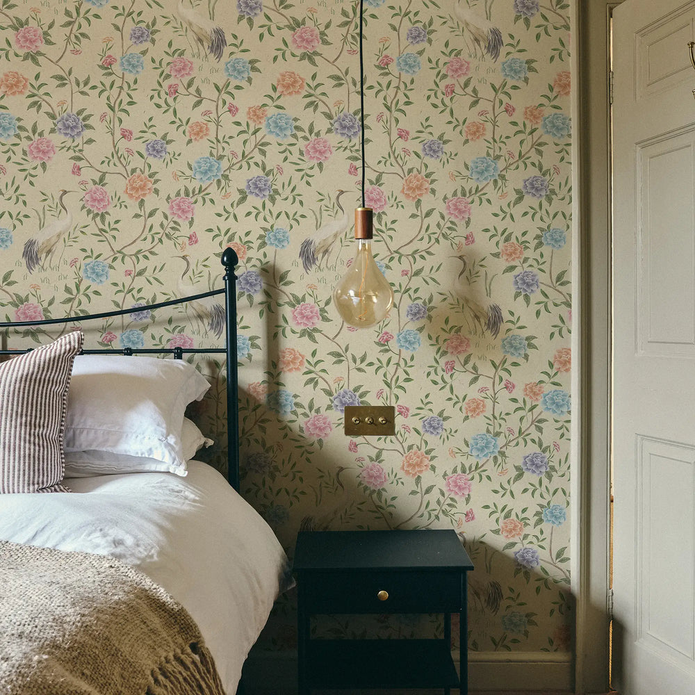 Unison Wallpaper in Pastels on Cream