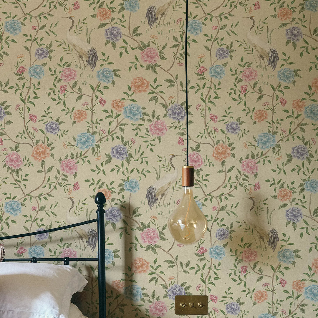 Unison Wallpaper in Pastels on Cream