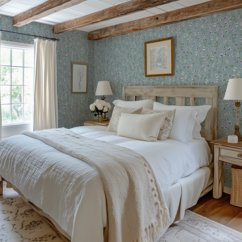 Violet Wallpaper in Mineral Mist