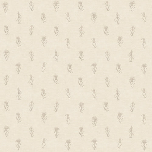 Sample of Wee Thistle Wallpaper in Castle Stone on Vintage Cream