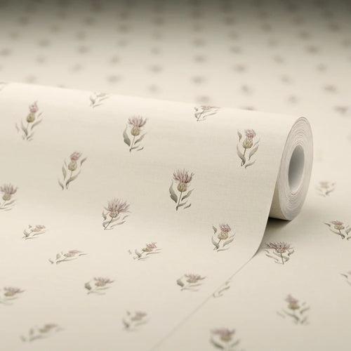 Wee Thistle Wallpaper in Vintage Cream