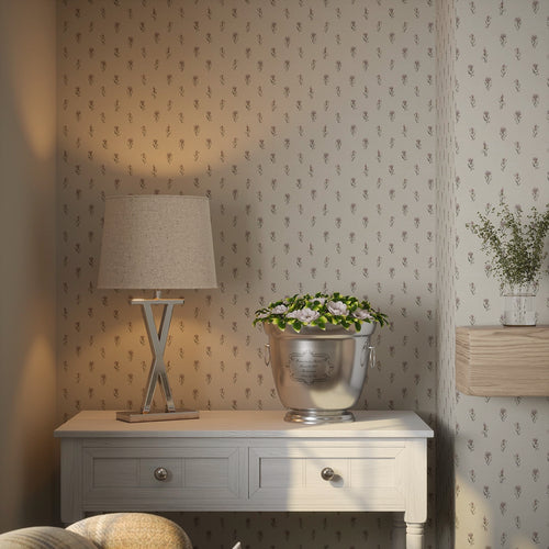 Wee Thistle Wallpaper in Vintage Cream