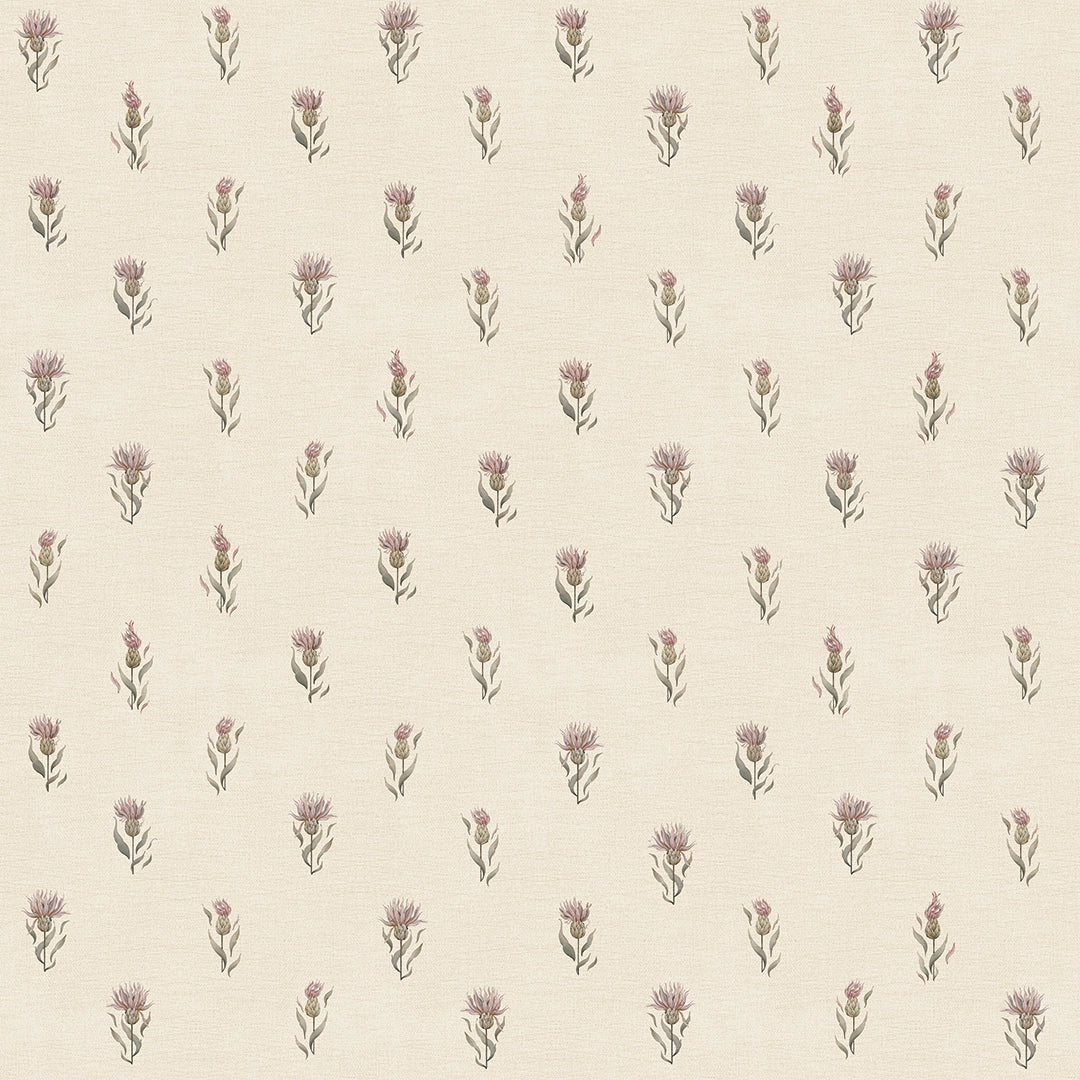 Wee Thistle Wallpaper in Vintage Cream