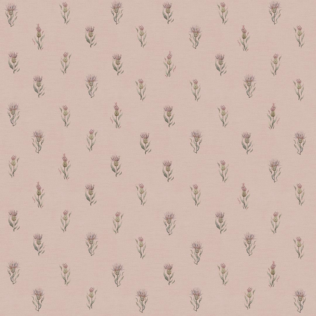 Sample of Wee Thistle Wallpaper in Vintage Rose
