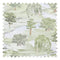Weeping Willow Meander Fabric in Soft Greens