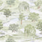 Weeping Willow Meander Wallpaper in Soft Greens