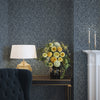 Whimsical Willow Wallpaper in Egyptian Blue and Sky Blue