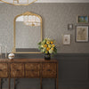 Whimsical Willow Wallpaper in Linen on Earl Grey