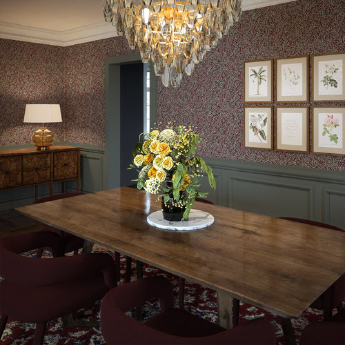 Whimsical Willow Wallpaper in Seafoam Green on Fig