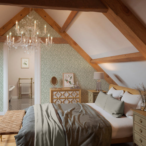 Whimsical Willow Wallpaper in Windsor Cream and Thyme