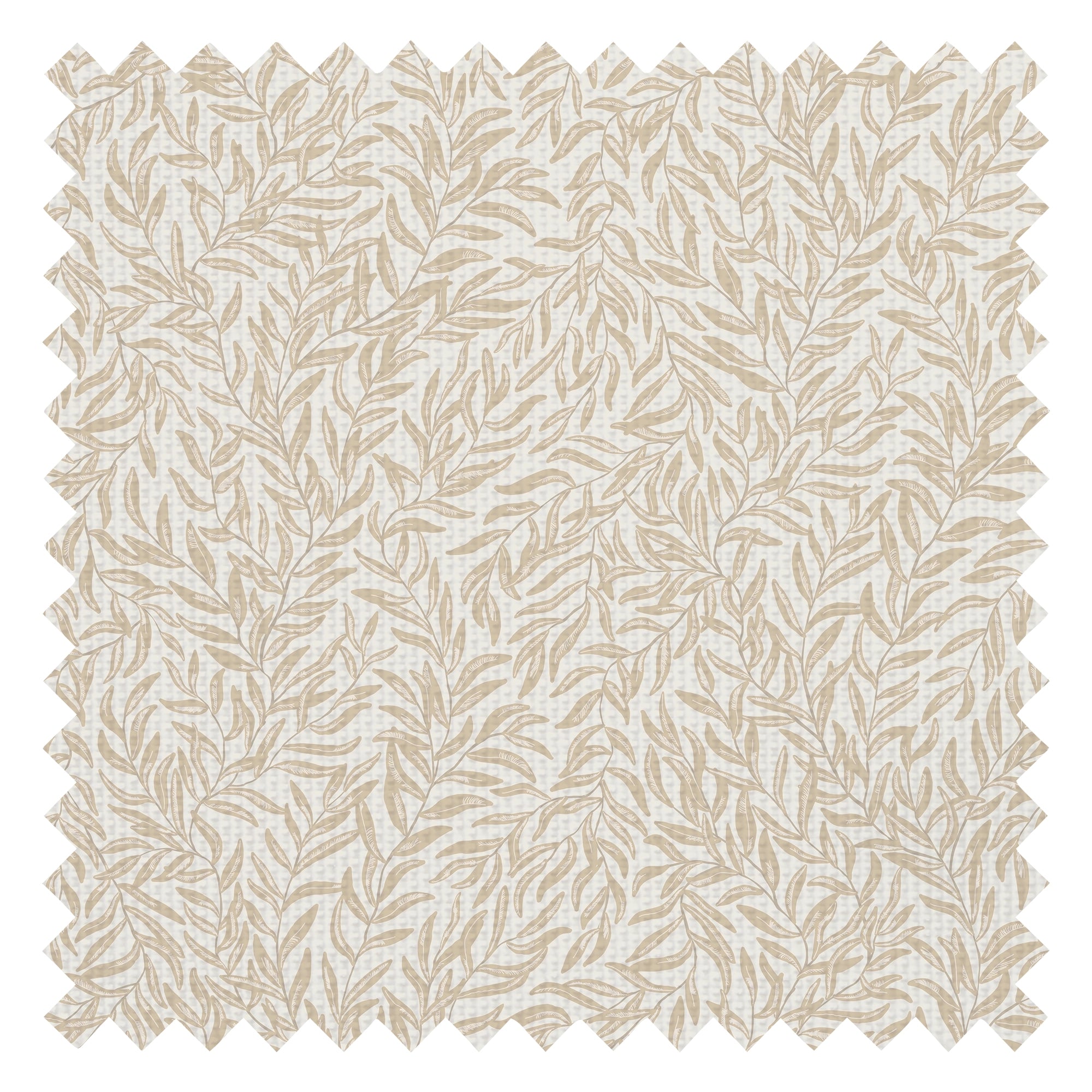 Whimsical Willow Fabric in Caramel on Cream