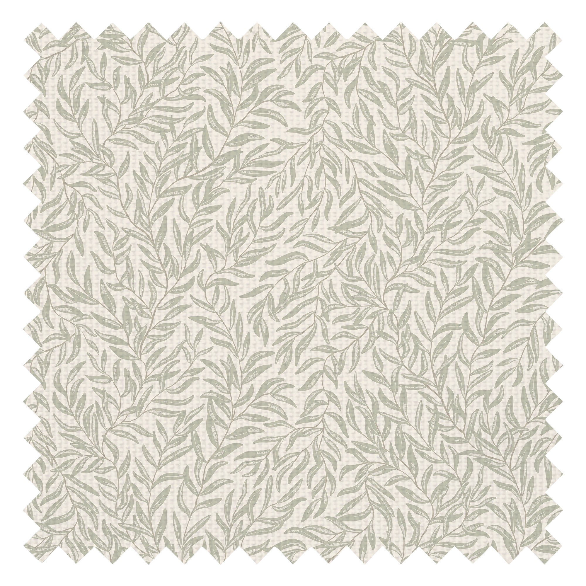 Whimsical Willow Fabric in Sage on Cream
