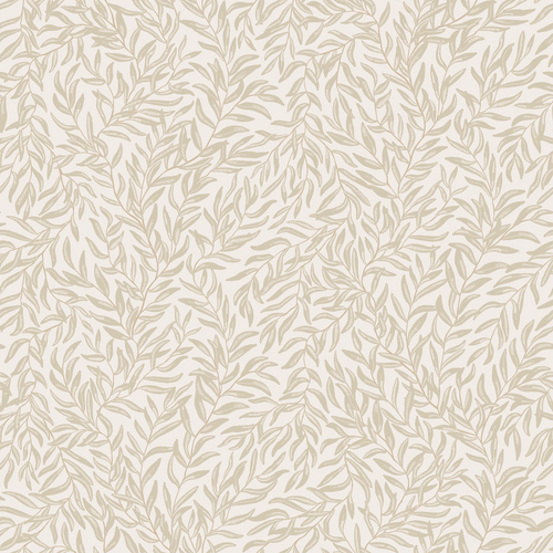 Whimsical Willow Wallpaper in Soft Brown on Cream