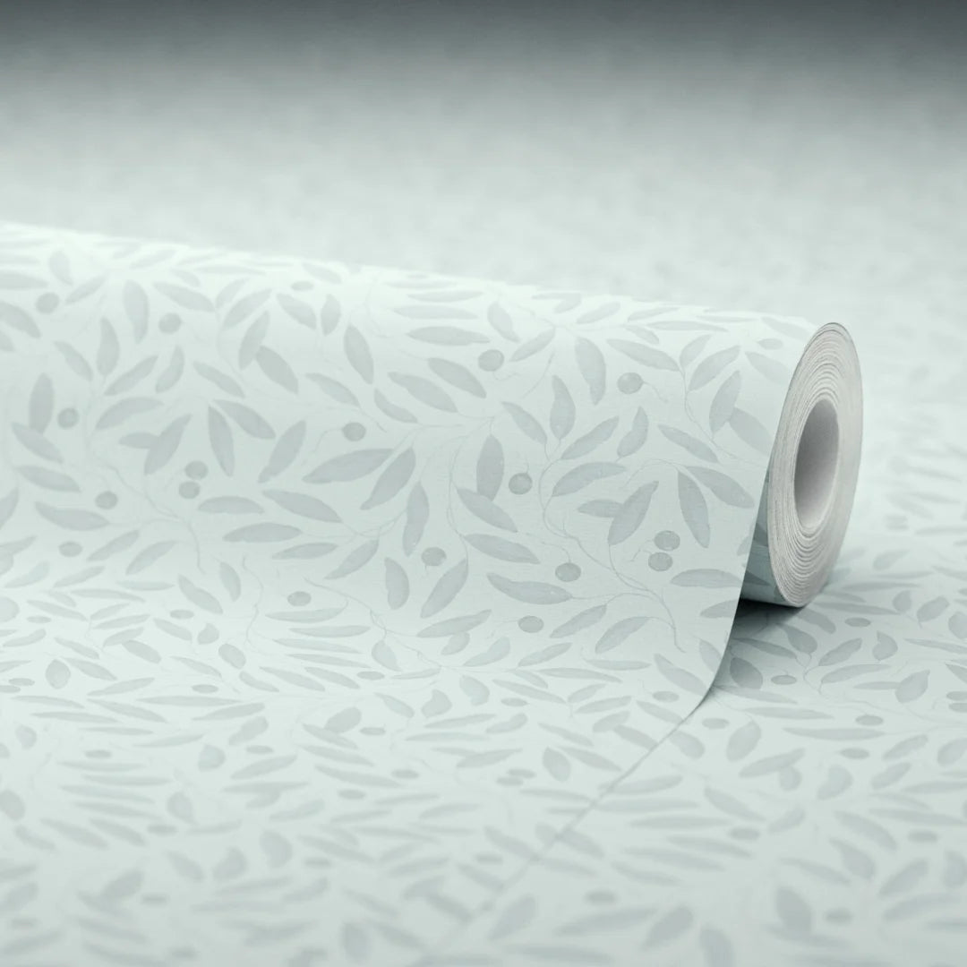 Whispering Leaves Wallpaper in Duck Egg