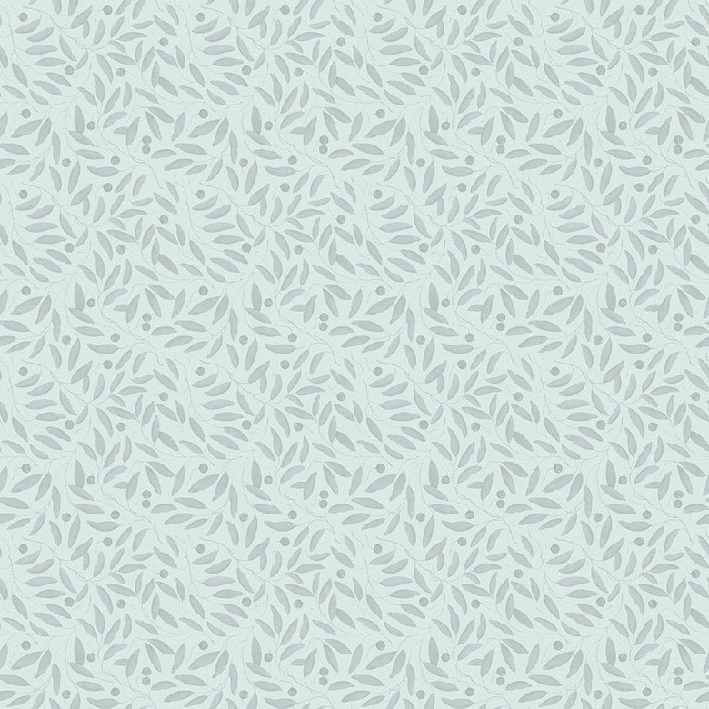 Sample of Whispering Leaves Wallpaper in Duck Egg