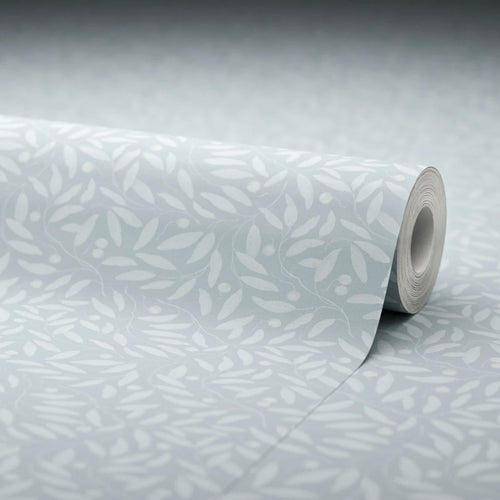 Sample of Whispering Leaves Wallpaper in Mineral Mist