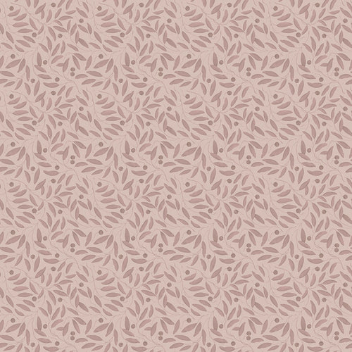 Sample of Whispering Leaves Wallpaper in Sweet Raspberry