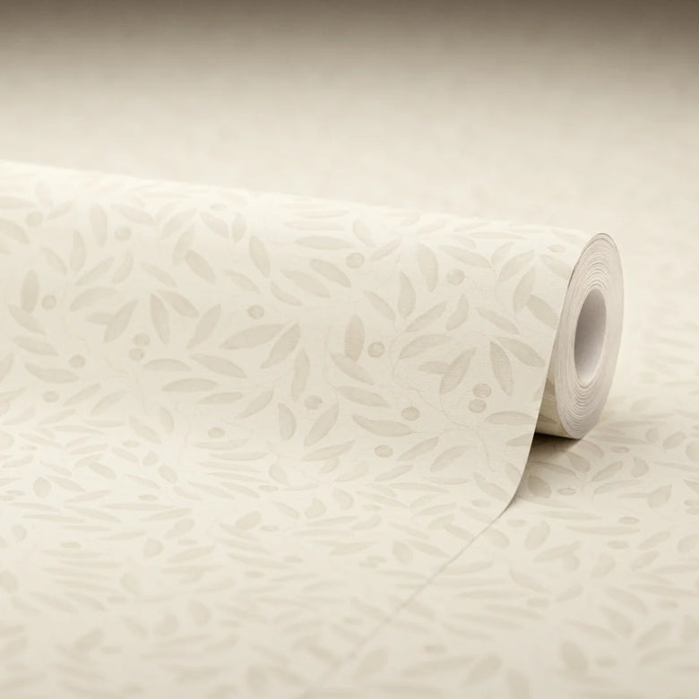 Whispering Leaves Wallpaper in Vintage Cream