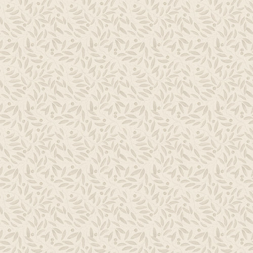 Sample of Whispering Leaves Wallpaper in Vintage Cream