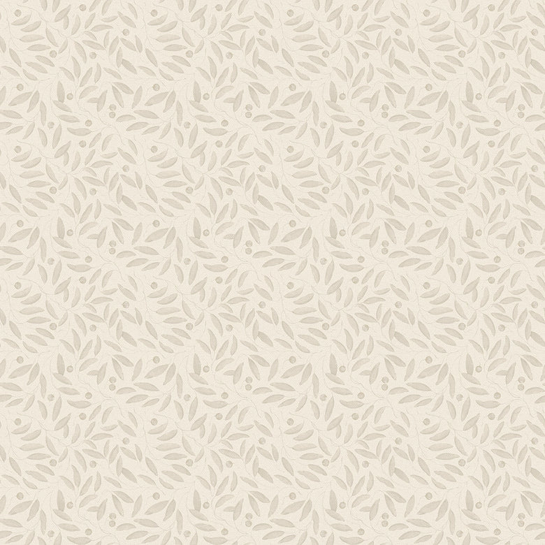 Sample of Whispering Leaves Wallpaper in Vintage Cream