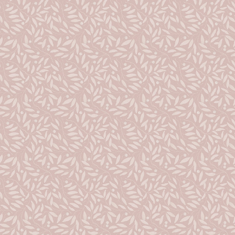 Sample of Whispering Leaves Wallpaper in Vintage Rose