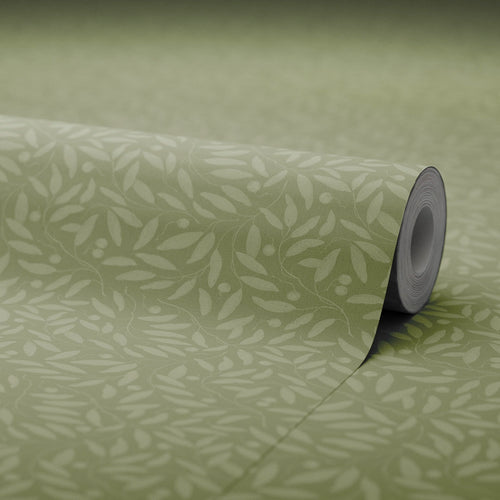 Whispering Leaves Wallpaper in Olive Tree