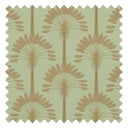 Palmette Fabric in Olive and Gold