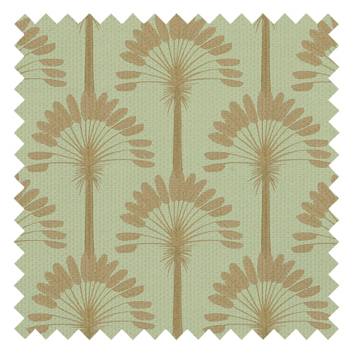 Palmette Fabric in Olive and Gold