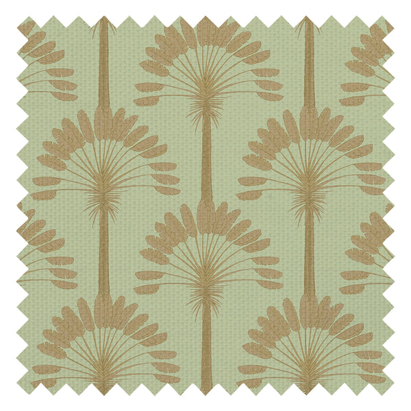 Palmette Fabric in Olive and Gold