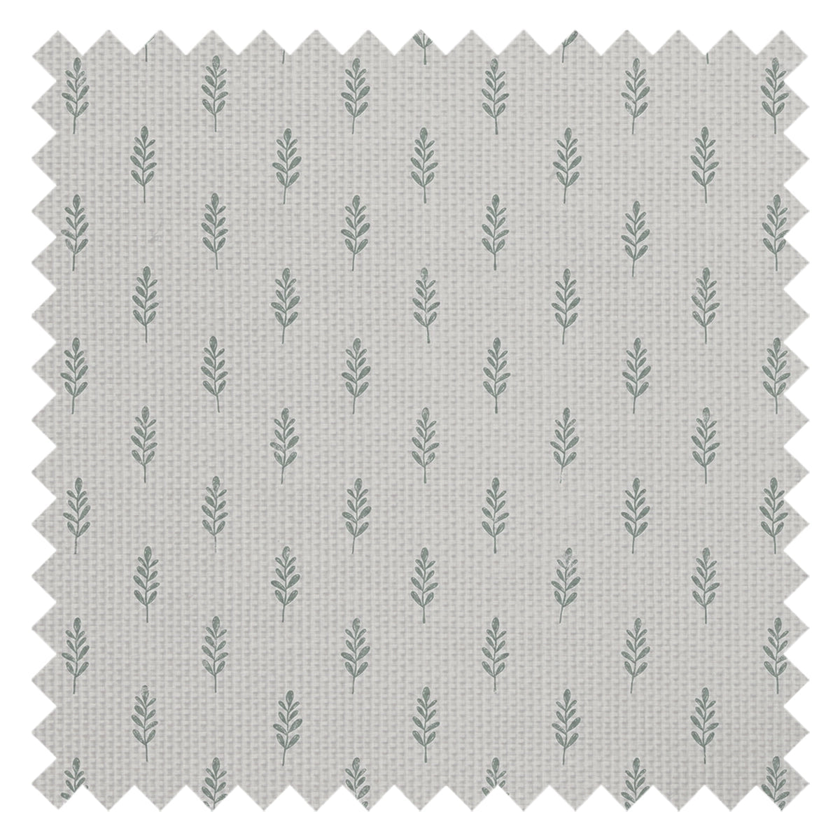 Rowan Fabric in Smokey Green on Cream