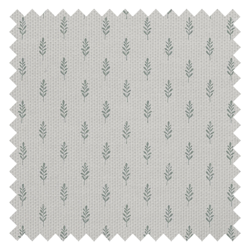 Rowan Fabric in Smokey Green on Cream