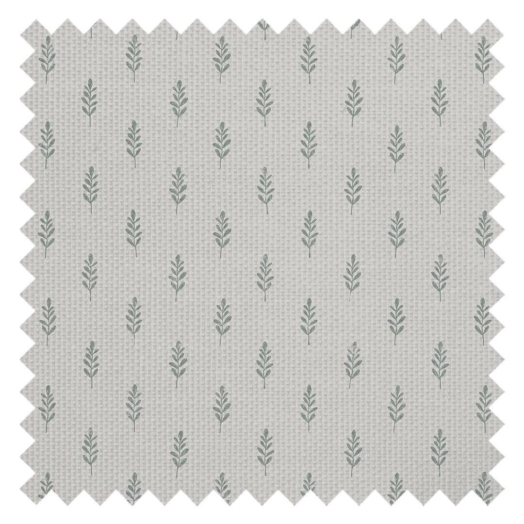 Rowan Fabric in Smokey Green on Cream