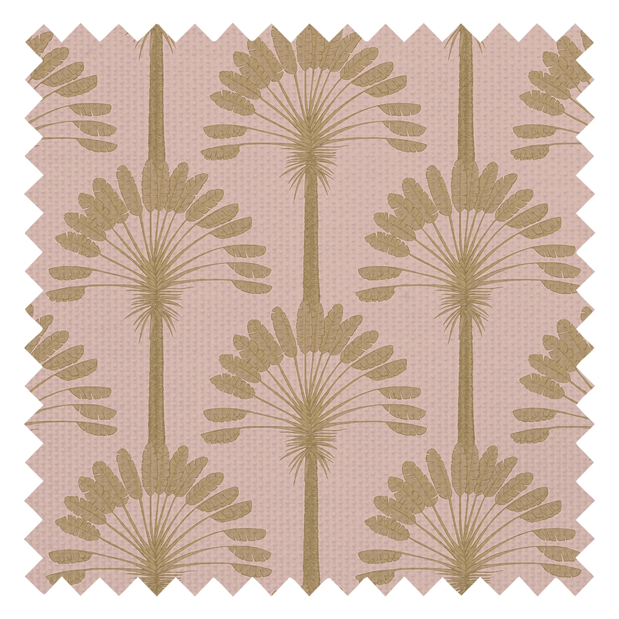 Palmette Fabric in Dusty Pink and Gold