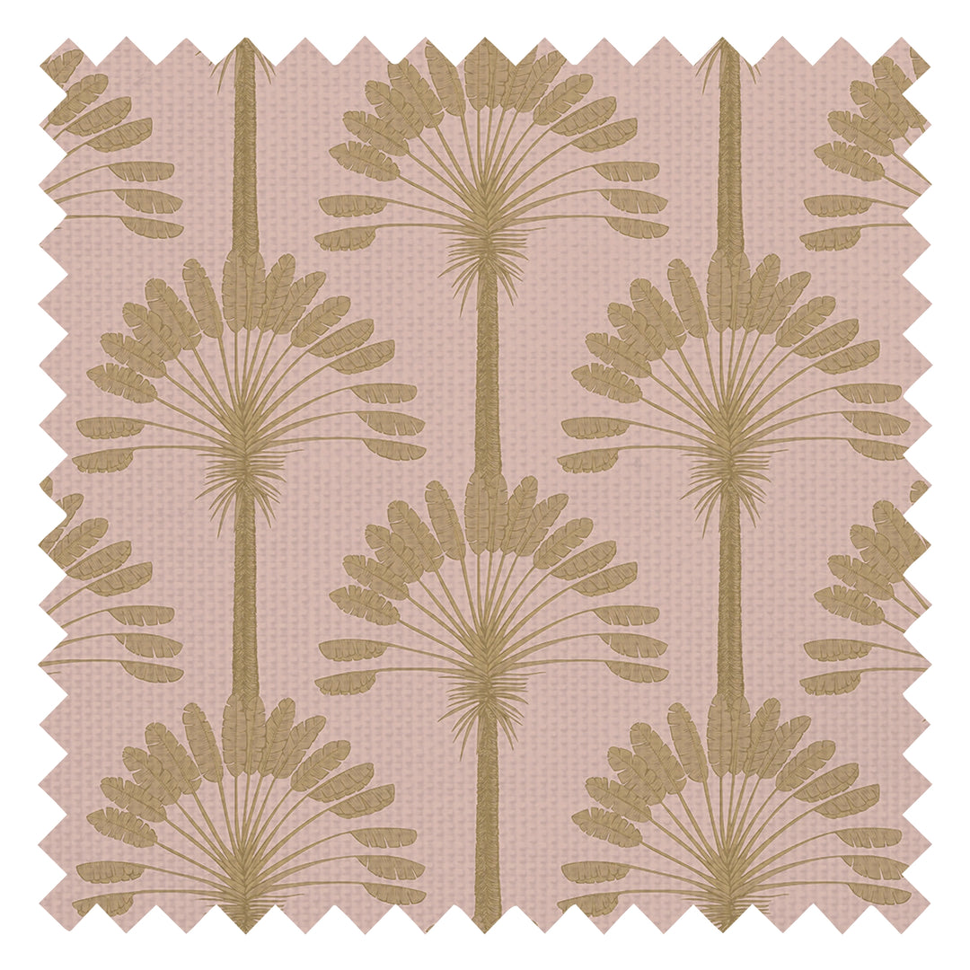 Palmette Fabric in Dusty Pink and Gold