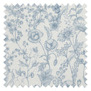 Sketched Meadow Fabric in Cornflower Blue on Cream
