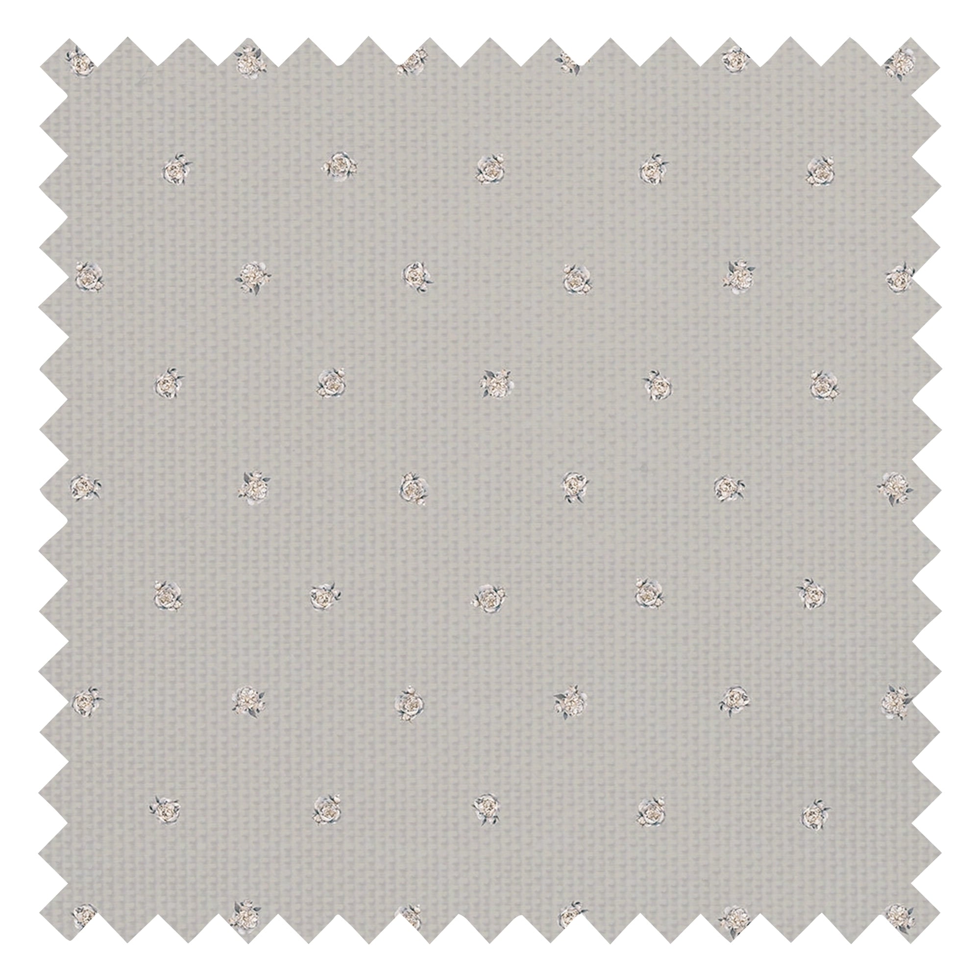 Petite Peonies Fabric in Vintage Grey