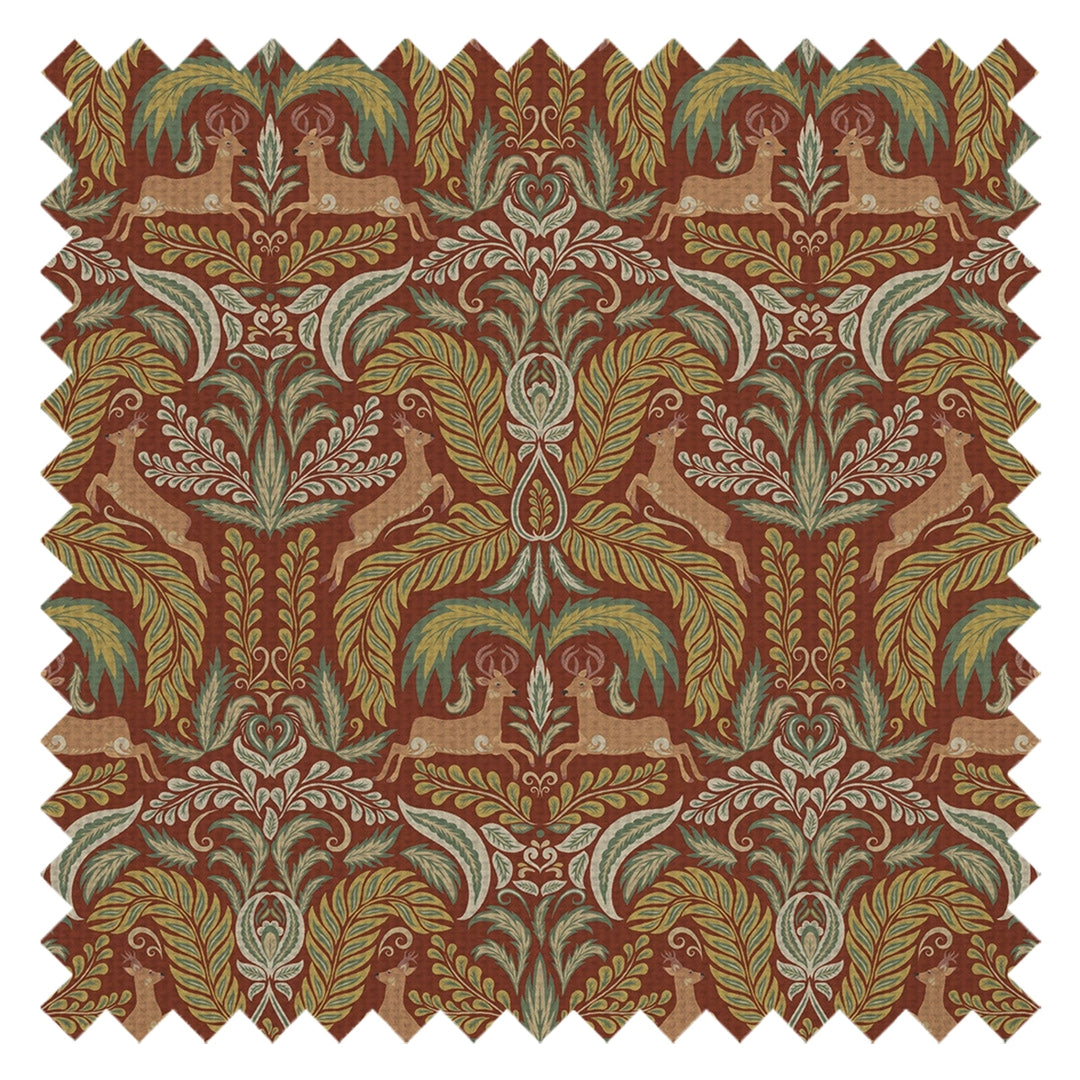 The Endearing Deer Fabric in Autumn Shades