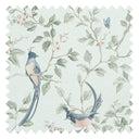 Song of The Lovebirds Fabric in Duck Egg