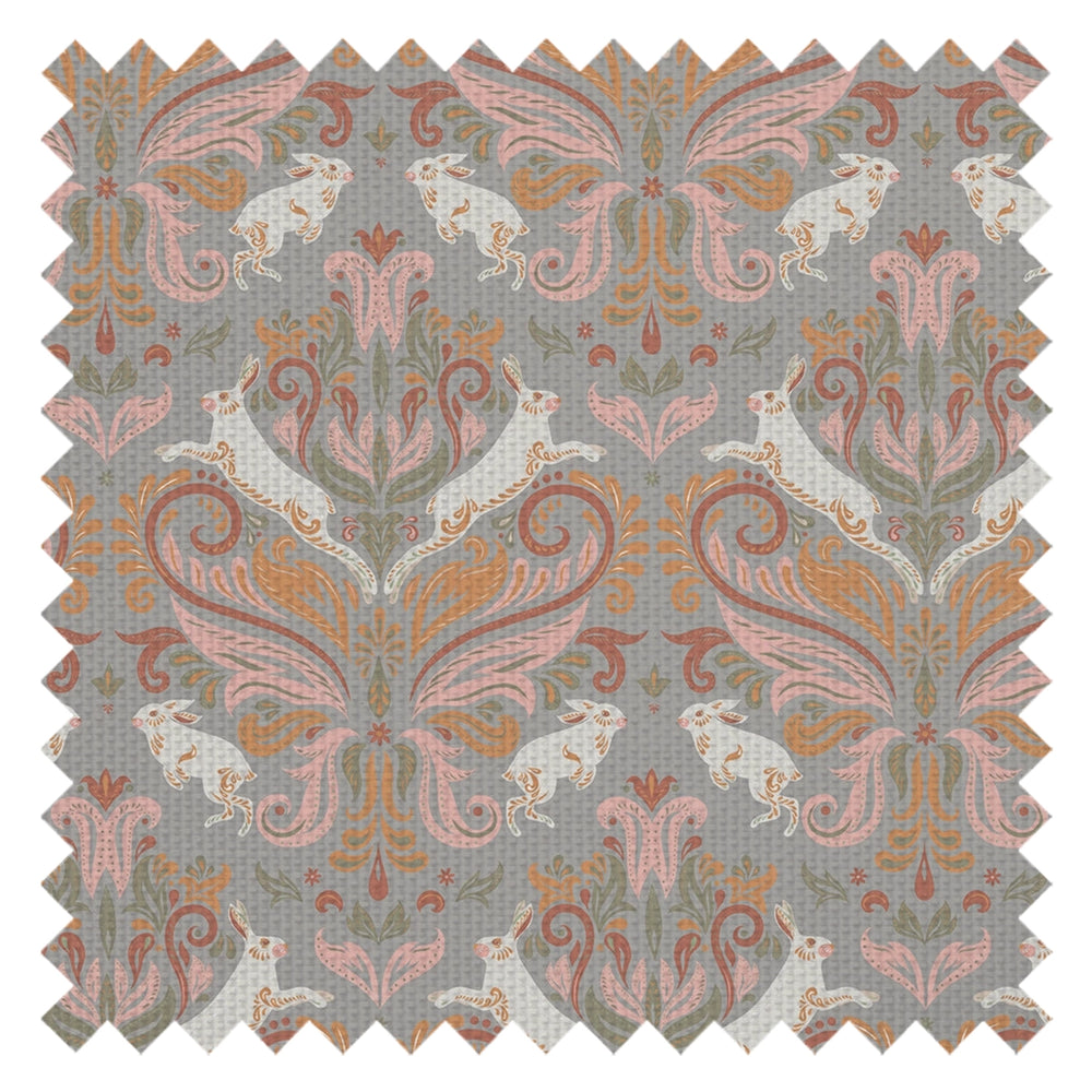 The Hopping Hare Fabric in Morning Sunrise