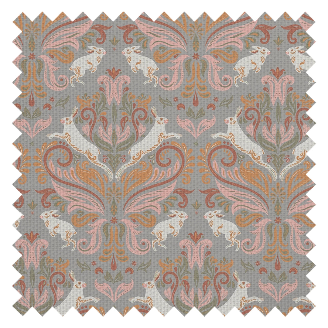 The Hopping Hare Fabric in Morning Sunrise