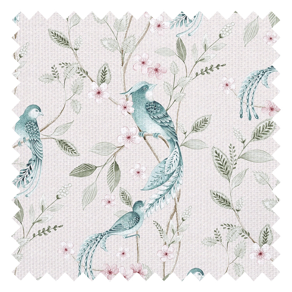 Sunrise Serenade Fabric in Blush and Teal