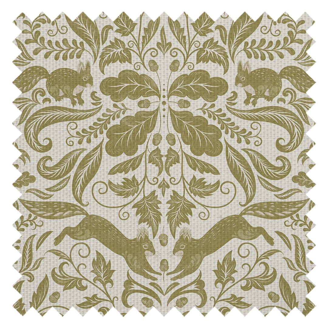 The Secret Squirrel Fabric in Avocado