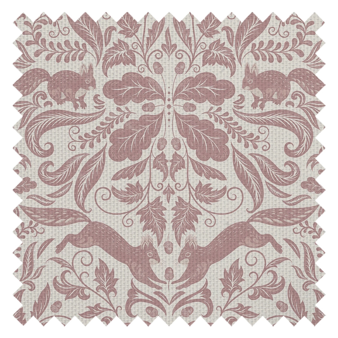 The Secret Squirrel Fabric in Rosewood