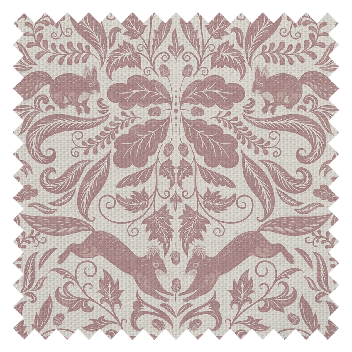 The Secret Squirrel Fabric in Rosewood