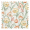 Tulip Fabric in Orange and Yellow on Vintage Cream