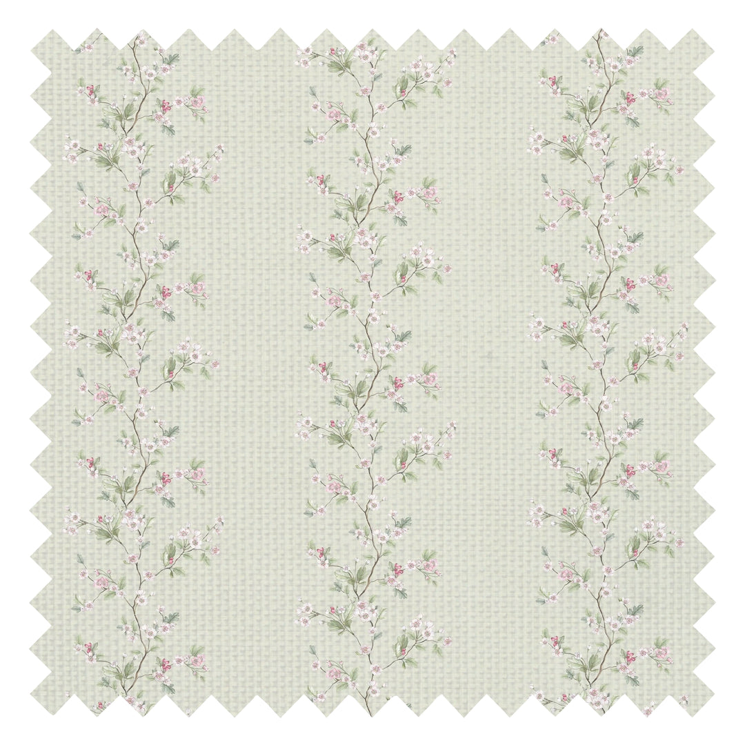 Ditsy Hawthorn Stripe Fabric in Sage
