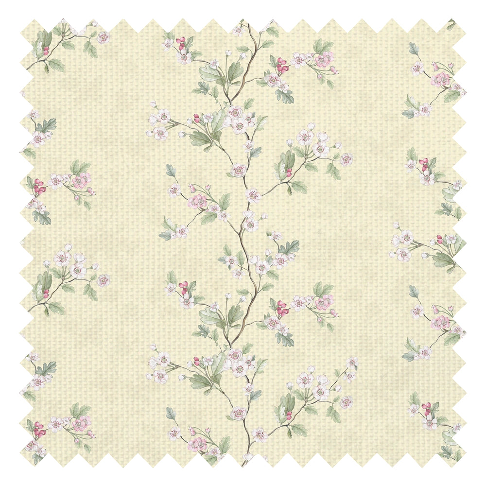 Hawthorn Stripe Fabric in Lemon